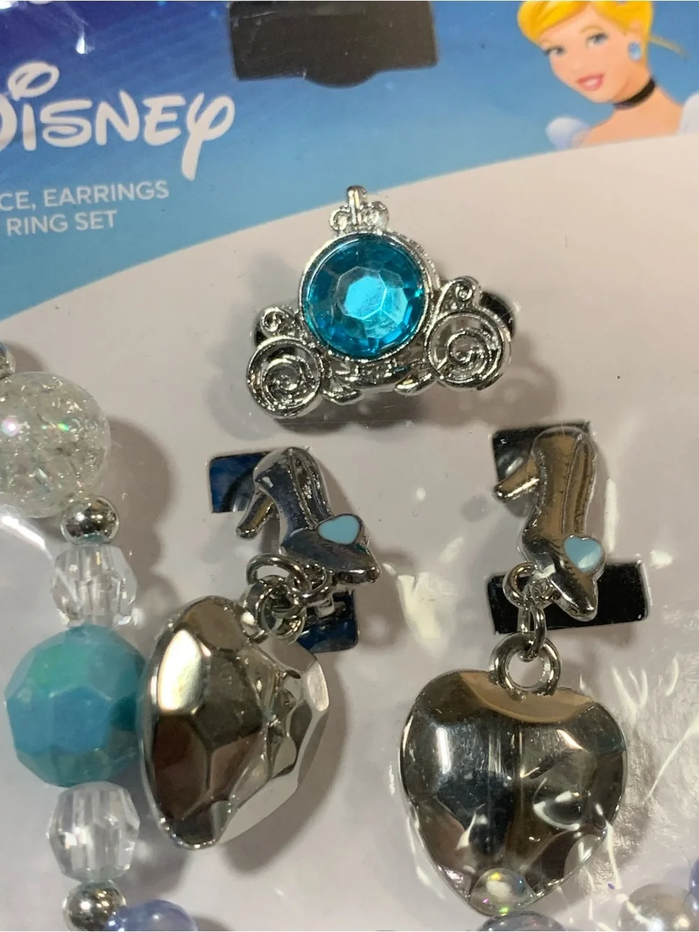 Lot of 2 Disney Claire's Jewelry Sets Cinderella and Princess Tiana NIP